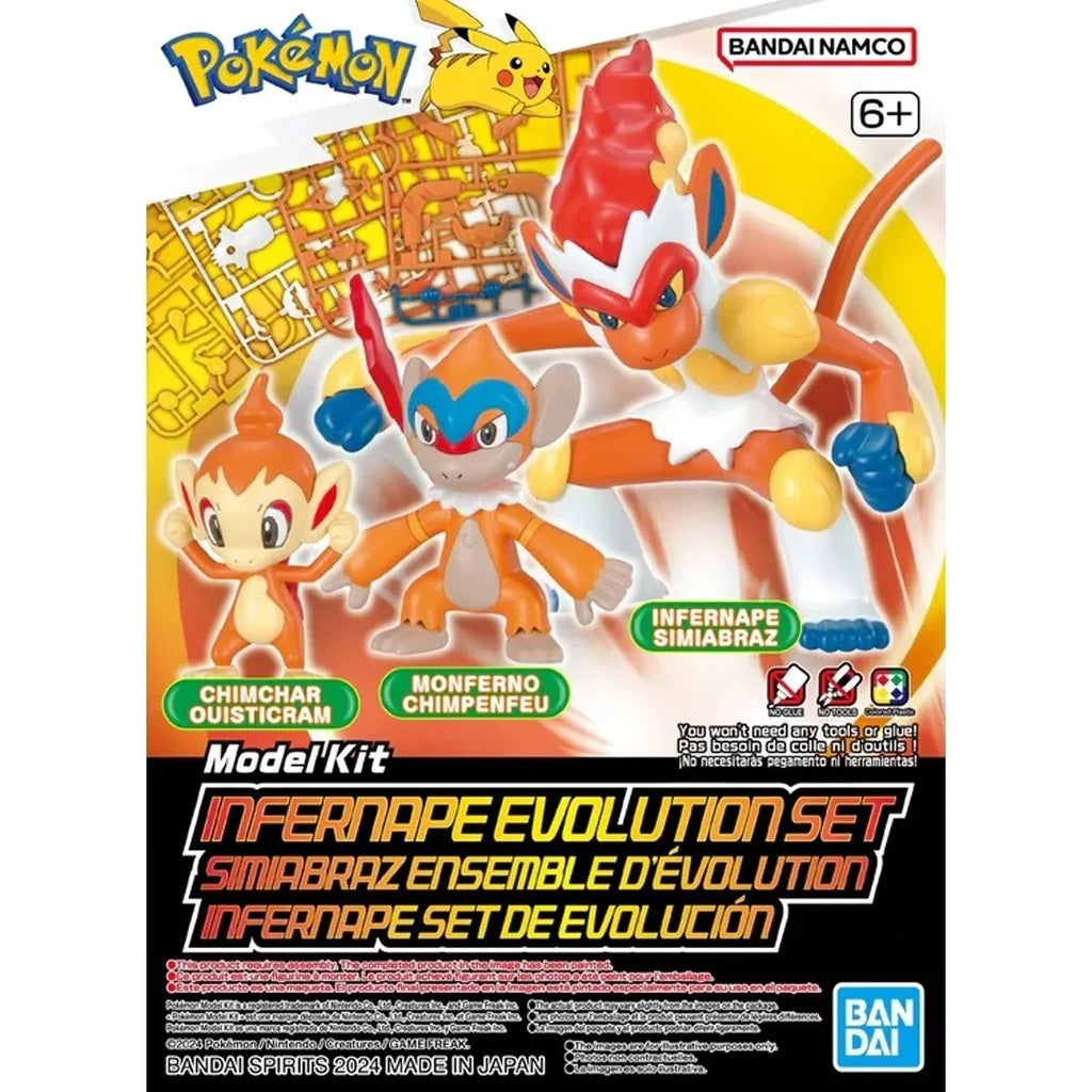 Figure Infernape Pokémon Evolution Set Model Kit BANDAI