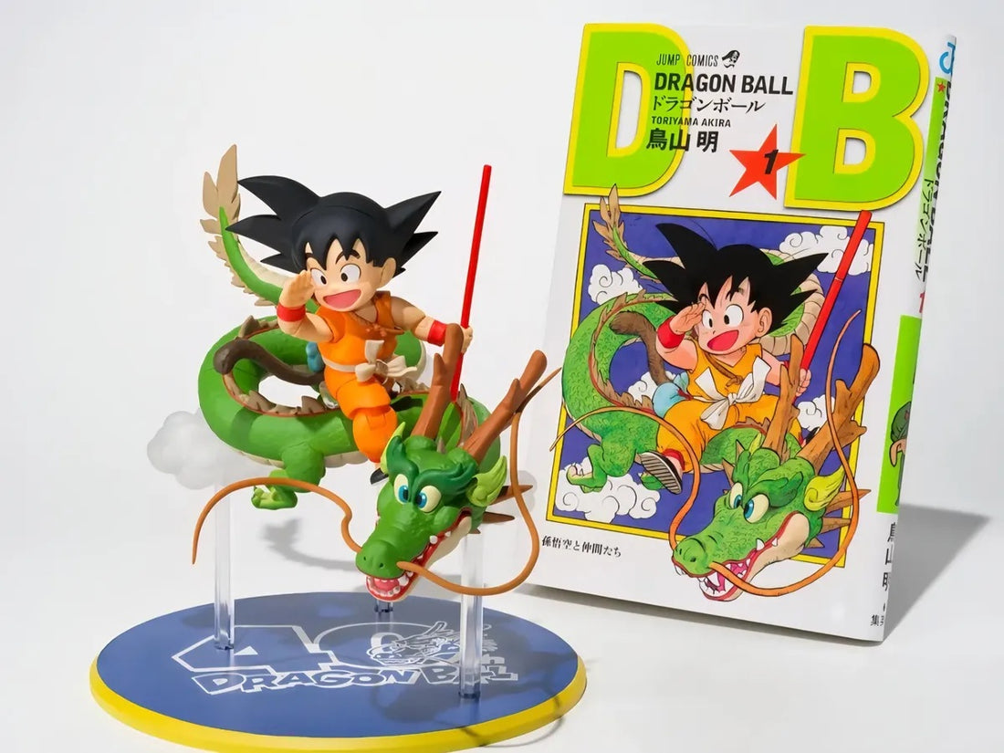 Figure Son Goku e Shenlong 40th Anniversary 9cm